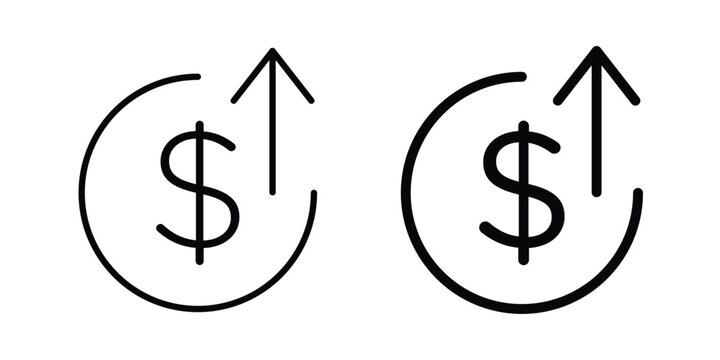 high cost icon vector illustration. Editable black icons. EPS 10