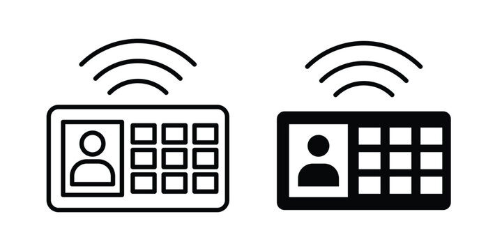 Interphone icon vector illustration. Editable black icons. EPS 10