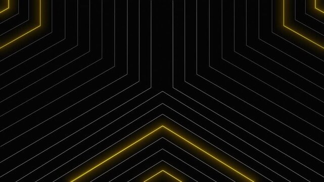 Black geometric chevron line background pathways, glowing gold accent, premium minimal depth. luxury titles, corporate intros, modern motion graphics, elegant presentations, and clean video overlays.