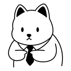Obraz premium Cute Cat Feeling Guilty and Asking for Permission