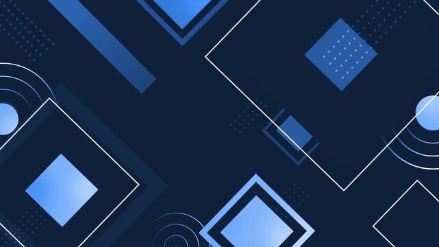 Abstract geometric background with neon gradient squares and diagonal lines animation