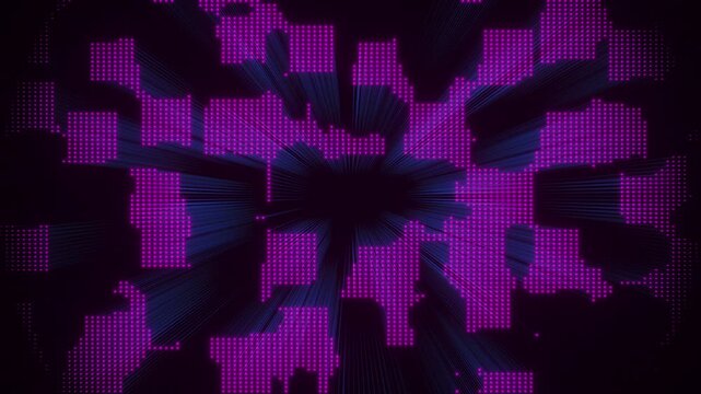 Fiber optics pink blue retro dense seamless loop animation
