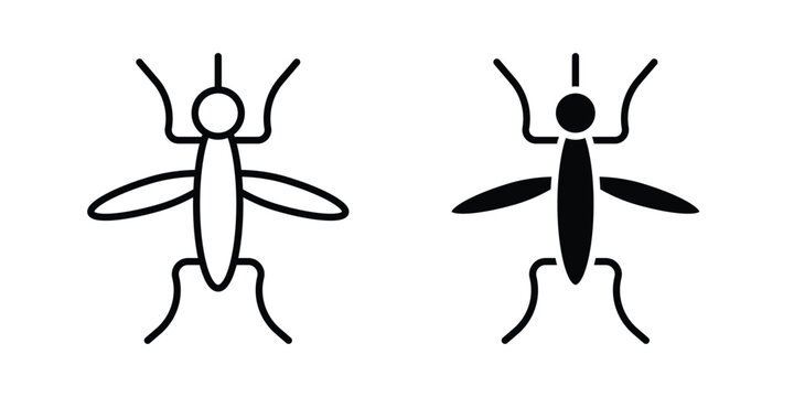 Mosquito icon vector illustration. Editable black icons. EPS 10