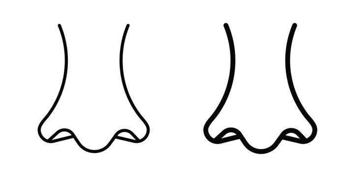 Nose icon vector illustration. Editable black icons. EPS 10