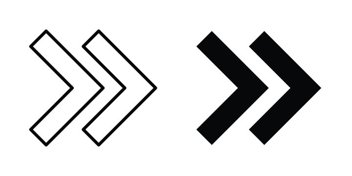 Next arrow icon vector illustration. Editable black icons. EPS 10