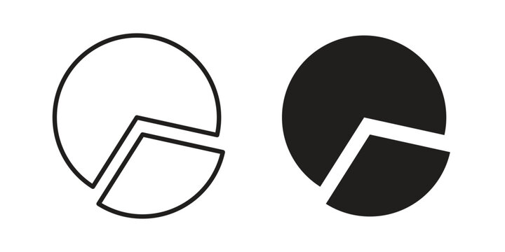 Pie chart icon vector illustration. Editable black icons. EPS 10