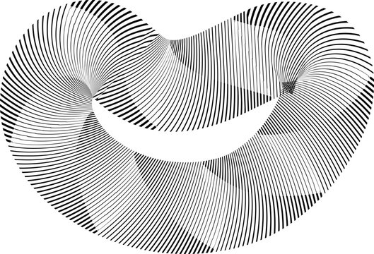 Smooth wide contour with broad silhouette, extended perimeter and fluid morphing structure
