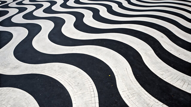 abstract black and white zebra stripe seamless pattern for fashion design