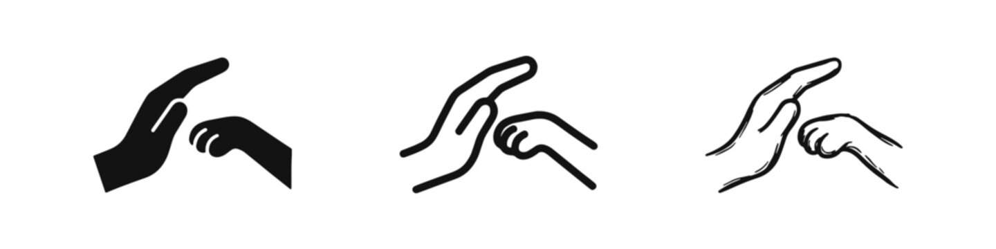 Human Hand and Animal Paw High Five Icon for Pet Friendship
