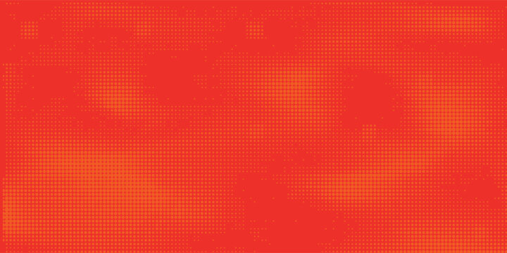 Dots halftone orange color pattern gradient texture with technology digital background