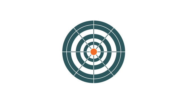 Target center bullseye graphic, goal achievement, focus, precision, success concept