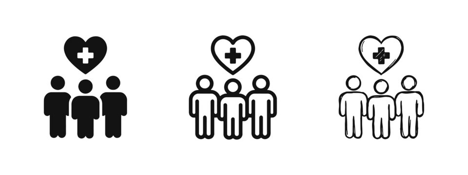 Community Healthcare and Medical Support Team Icon