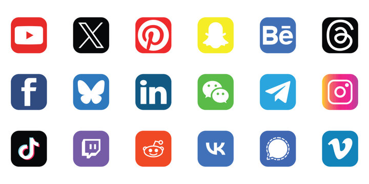 Social media icons. 