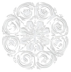 Fototapeta premium Ornamental pattern featuring wheat stalks brings a natural touch to the.
