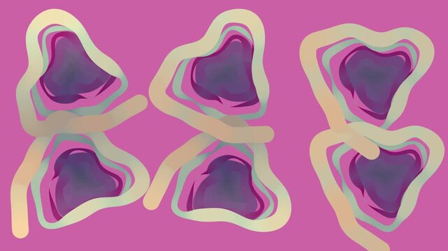 Purple and green fluid layers swirling smoothly background seamless loop