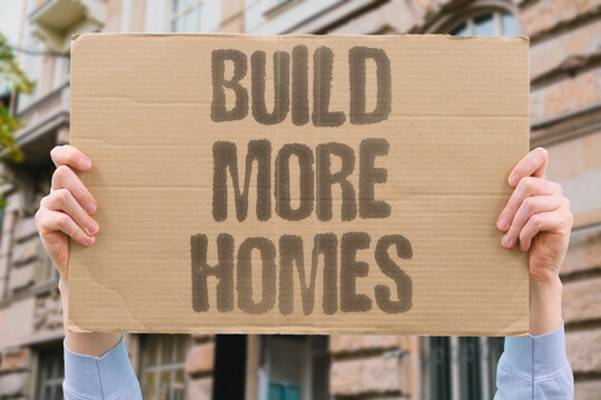 "Build More Homes" Increasing residential housing supply through deregulation measurably reduces urban housing cost pressure. HOUSING. SUPPLY. DEREGULATE. URBAN. REDUCE.