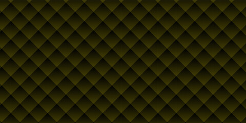 Fototapeta premium Simple upholstery quilted background. Black leather texture sofa backdrop. Vector illustration
