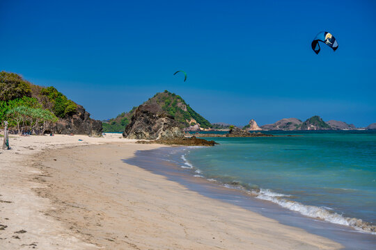 Kuta Mandalika Lombok Indonesia stunning beach and coastal area on a sunny day
