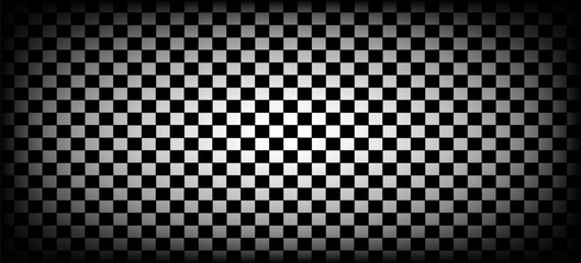 Naklejka premium Black and white checkered pattern, Checkerboard seamless pattern