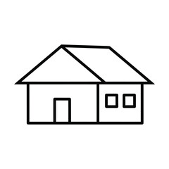 Fototapeta premium Simple small house icon for real estate and residential property development design