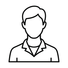 Obraz premium Simple male avatar profile icon representing a person or user for digital interface or identity design