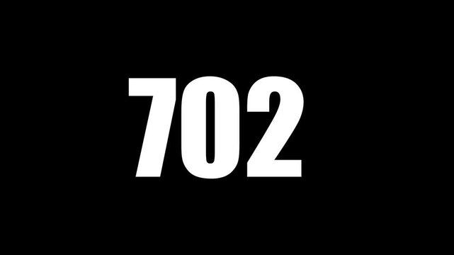 Animated 2D numerical counter increasing from 1 to 1000 for business reports data visualization achievement milestones and progress tracking on a clean background.
