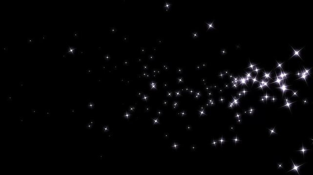 Glittering particle trails transition video, white luxury glitter light circle trail, magic dust, pixie dust path, magic light effect curve trail magic sparkling bokeh effects on black background. 4k