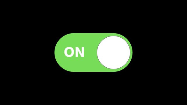 High quality animation of a red power toggle switch representing inactive status or deactivated mode for digital web design and mobile app projects.
