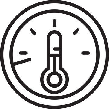 Premium High-Resolution Vector Thermostat Icon Featuring Bimetallic Strip Mechanism for HVAC Systems, Smart Home Automation, Energy Efficiency Monitoring, Industrial Controls, Technical