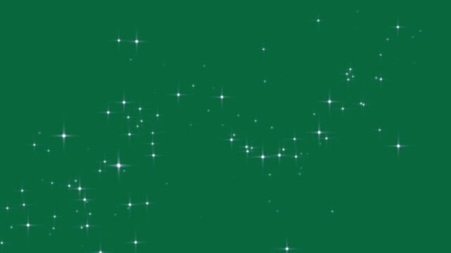 2D Glowing glitter burst sparkle effect and magic glitter sparkle trail, glitter motion explosion animation with twinkling particles and glitter confetti trail on green screen in vibrant 4K transition