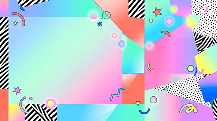 Obraz premium Bright Decorative Background Inspired by Retro Television Graphics and Modern Advertising Design