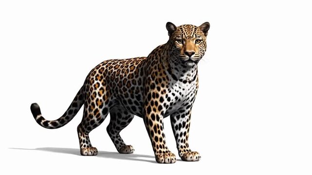 Watch a leopard dance with realistic fur in this computer-generated animation from VSRExport