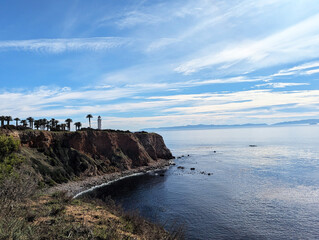 Fototapeta premium light house by the cliffs