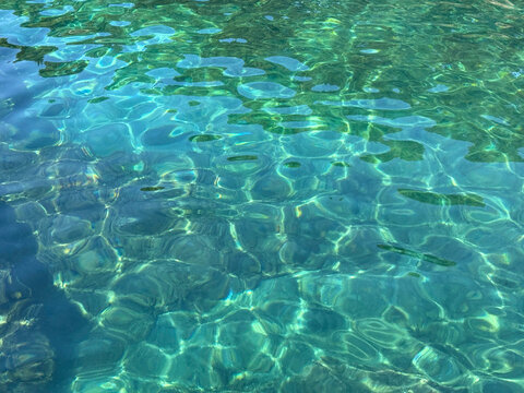 Adriatic sea turquoise clear water.
