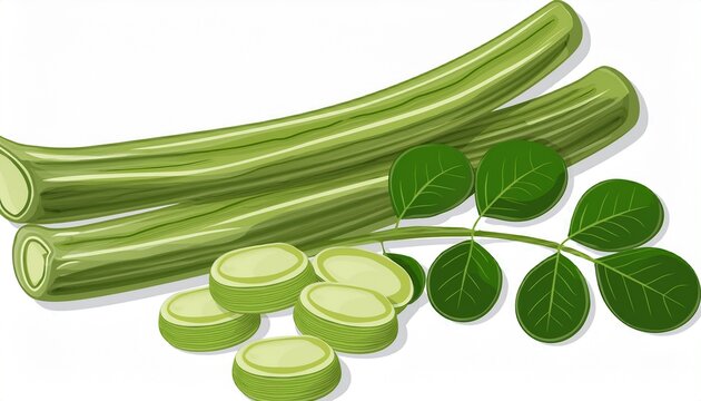 moringa isolated on a white background