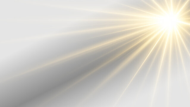 Gold starburst light rays glow burst png overlay transparent element, on transparent background