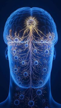 Cinematic 3D Medical Animation: Viral Attack on Human Brain and Nervous System
