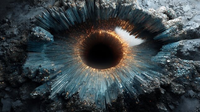 close-up human eye with vibrant iris and dramatic lighting detail
