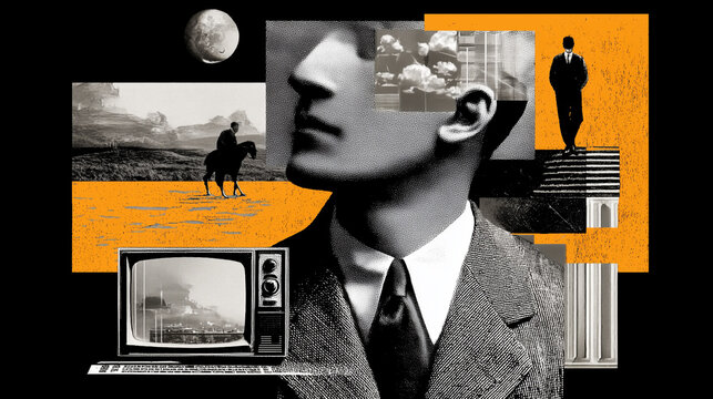 Human and technology interaction in AI-driven digital world art collage
