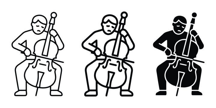 string quartet vector set on white background