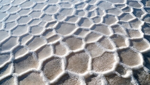 texture surface at the bottom of the salt pan