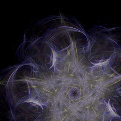 Fototapeta premium Abstract fractal art background in illustration space geometry. Background consists of fractal multicolor texture and is suitable for use in projects on 