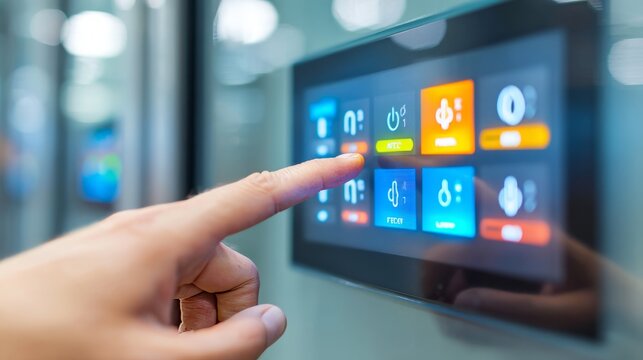 Touchscreen Control Panel with User Interaction in Modern Environment