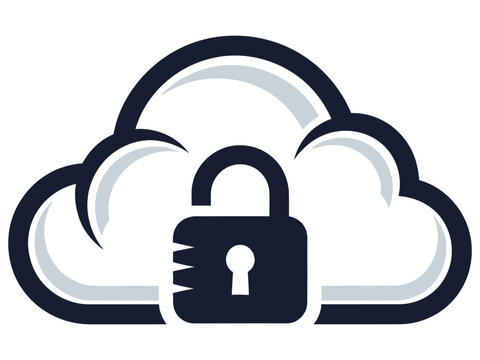 Cloud storage data security concept with unlocked padlock vector graphic security unlocked computing