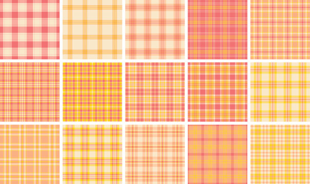 Plaid collection for craft branding. The pack unifies patterns across DIY kits, printable sets, and digital products. Vector consistency ensures harmony.