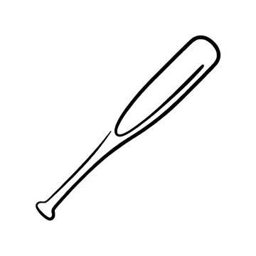 Black and white baseball bat icon.