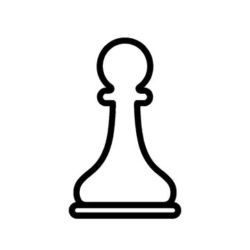Black Chess Pawn Piece Icon.