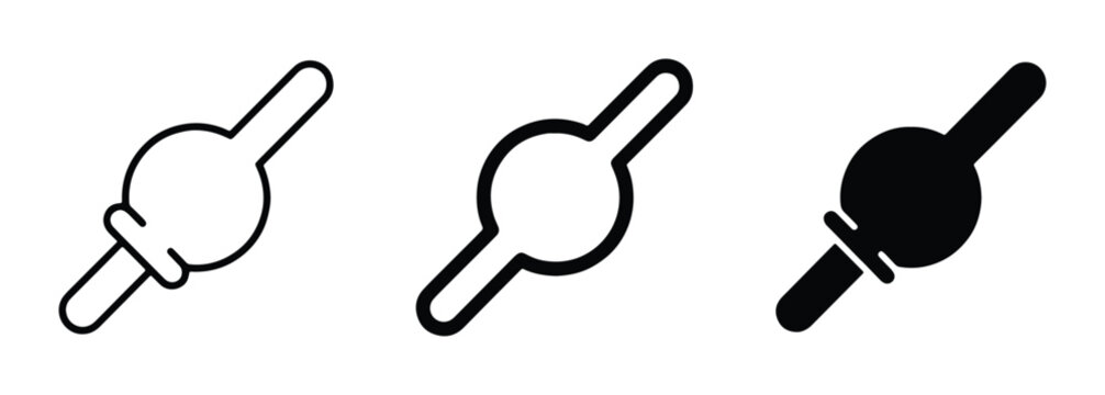 Minimalist joint icon set, orthopedic bone connection symbols, medical anatomy vector elements for healthcare apps and clinical diagrams