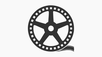 Obraz premium A symbolic icon of film reel featuring a five-pointed star design, showcasing its role in storytelling and entertainment, perfect for various media projects and film-related ventures.