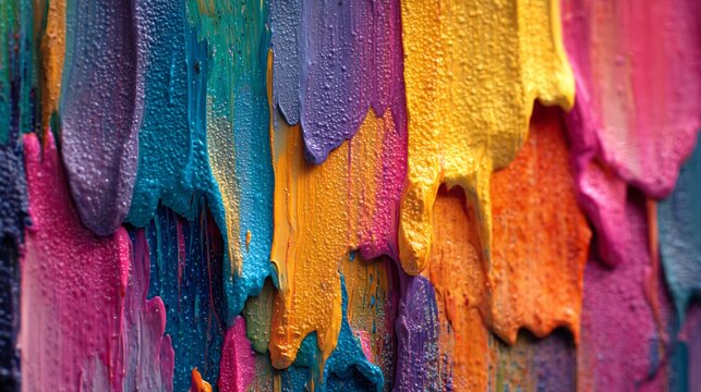 Intense colorful paint smears and strokes, forming a rich and textured abstract background with a bold and artistic aesthetic.